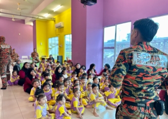 Latihan Kebakaran di TBS Seruling, Putrajaya